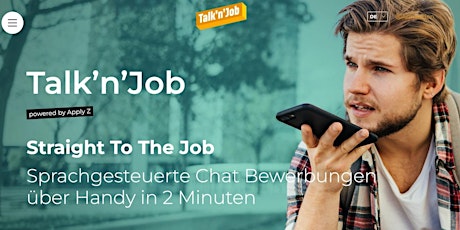 Schnelle und effiziente Bewerbung in 2 Minuten per Sprache mit Talk'n'Job