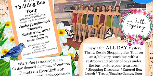 Thrifting Happy Bus Tour -3/21- ENGLEWOOD-Mystery Resale Shopping -SPRING