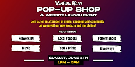 Venture Klan Pop-Up Shop & Website Launch Event