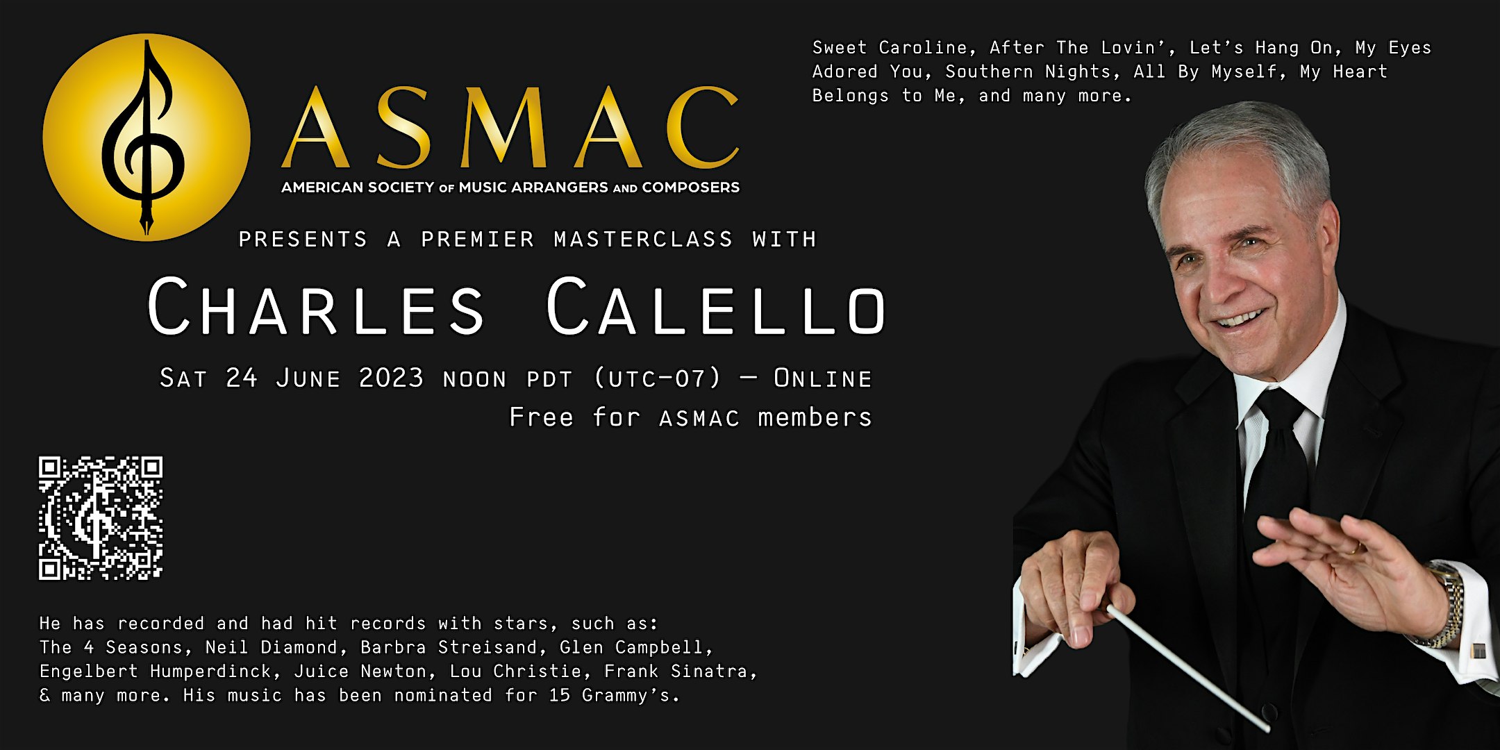 ASMAC Premier Master Class with Charles Calello, hosted by Sylvester Rivers