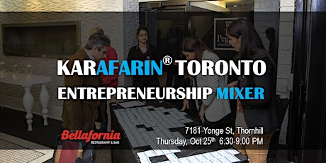 Karafarin Toronto Entrepreneurship Mixer: Oct 2018 Edition primary image