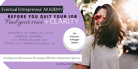 Before You Quit Your Job, Find Your Voice +Clarity (Influencer & Blogger edition) primary image