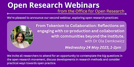 Open Research Webinars from the Office for Open Research