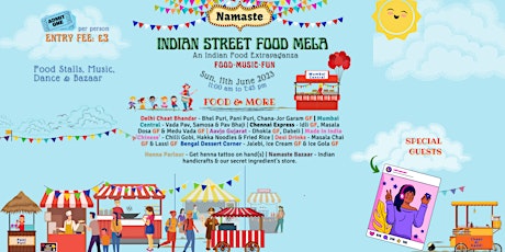 Summer Indian Street Food Mela - Cambridge - Sunday 11th June 2023 primary image