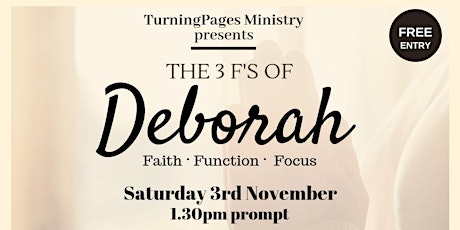  The 3Fs Of Deborah primary image