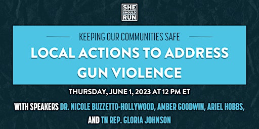 Keeping Our Communities Safe: Local Actions to Address Gun Violence primary image