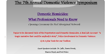 Peel Family Mediation Services-The 7th Annual Domestic Violence Symposium primary image