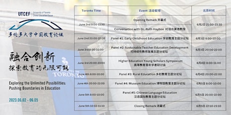 2023 UofT China Education Forum 第一届多伦多大学中国教育论坛