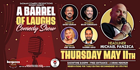 Barrel Of Laughs Comedy Show Starring Michael Panzeca