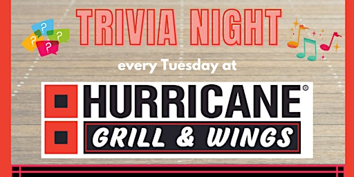 FREE Tuesday Trivia Show! Hurricane Grill & Wings in Port Jeff Stn.