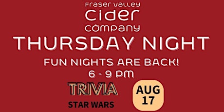 Trivia Night at The Cidery August 17