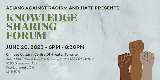 Knowledge Sharing Forum - Asians Against Racism and Hate primary image