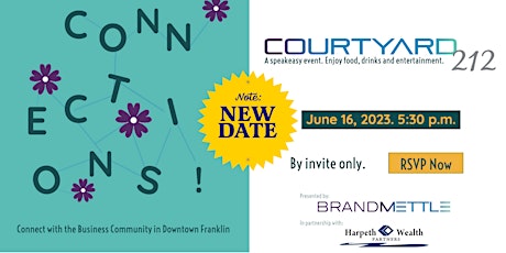 Courtyard212, NEW DATE: June 16 at 5:30 — from BrandMETTLE