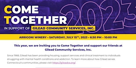 Come Together CT in Support of Gilead Community Services, Inc.
