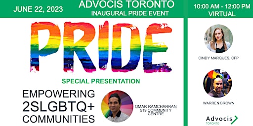 Advocis Toronto: Pride 2023 - Vibrant Workplaces primary image