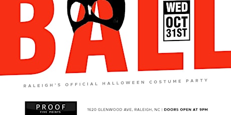 MONSTER'S BALL : RDU’s Official HALLOWEEN Costume Party! primary image