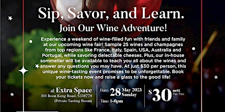 25 wines tasting wine fair with cheese for $30