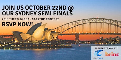 'ARE YOU CHINA READY?' THero Global Startup Contest 2018 - SYDNEY SEMI FINALS EVENT primary image