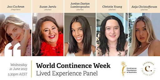 World Continence Week: Lived Experience Panel primary image