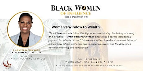 Immagine principale di BWOI presents a Women’s Window to Wealth ― Session I: Money and Investing 