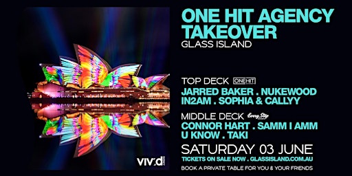 Glass Island - One Hit Agency Takeover - VIVID Sydney - Saturday 3rd June primary image