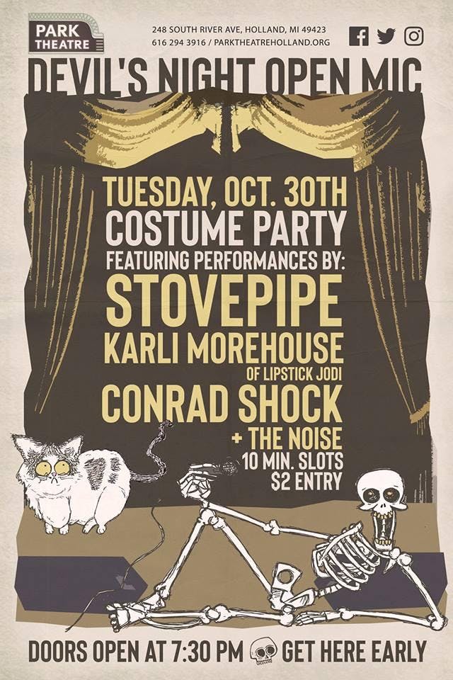 Open Mic Feat Stovepipe, Karli Morehouse, and Conrad Shock + The Noise