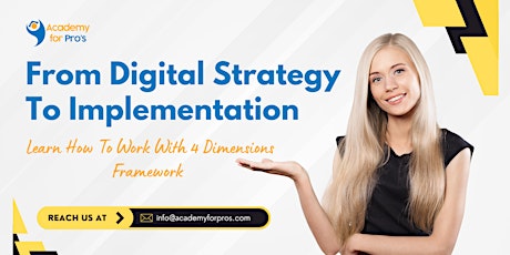 From Digital Strategy To Implementation 2 Days Training in Washington, D.C