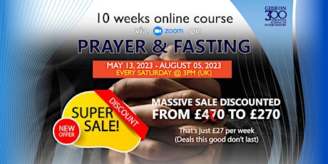 Online Teaching on Prayer & Fasting primary image