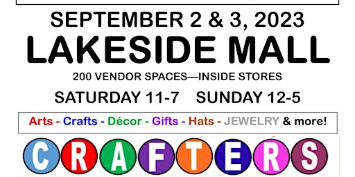 CRAFTERS  & SMALL BUSINESS EXPO MICHIGAN at Lakeside Mall primary image