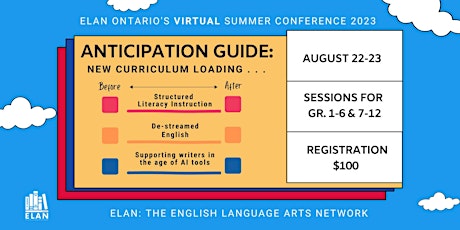 ELAN Summer Conference 2023 -  Anticipation Guide: New Curriculum Loading  primärbild
