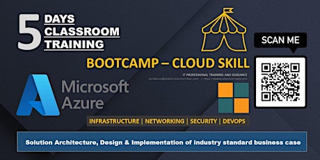 Hauptbild für 5 Day Azure Bootcamp for IT Professionals , Online and CLASS ROOM