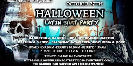 Halloween Latin Boat Party 2018 primary image