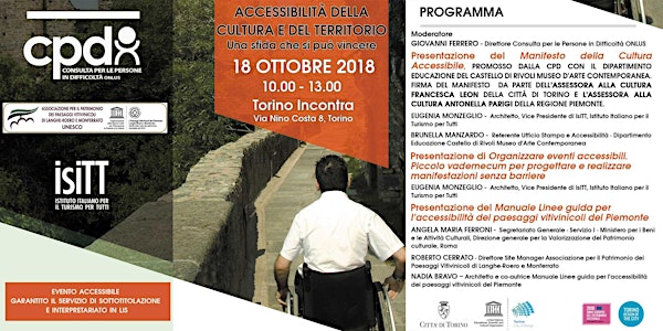 Accessibilità della Cultura e del Territorio: Una sfida che si può vincere