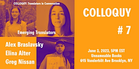 Colloquy #7: Emerging Translators