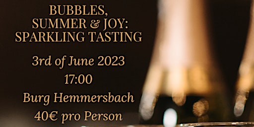 Bubbles, Summer & Joy: Sparkling tasting! primary image