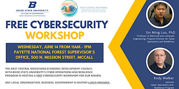 Cybersecurity Workshop with WCMEDC & BSU