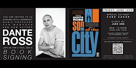 Son of the City by Dante Ross: Author Talk & Book Signing