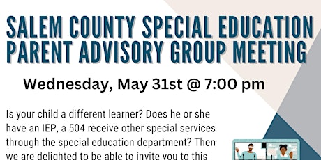 Salem County Special  Education Parent Advisory Group Meeting
