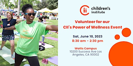 Volunteer for CII's Power of Wellness Event