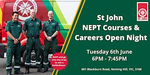 St John NEPT  Course & Careers Open Night primary image