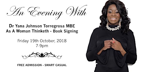 An Evening With - Dr Yana Johnson Torregrosa MBE primary image