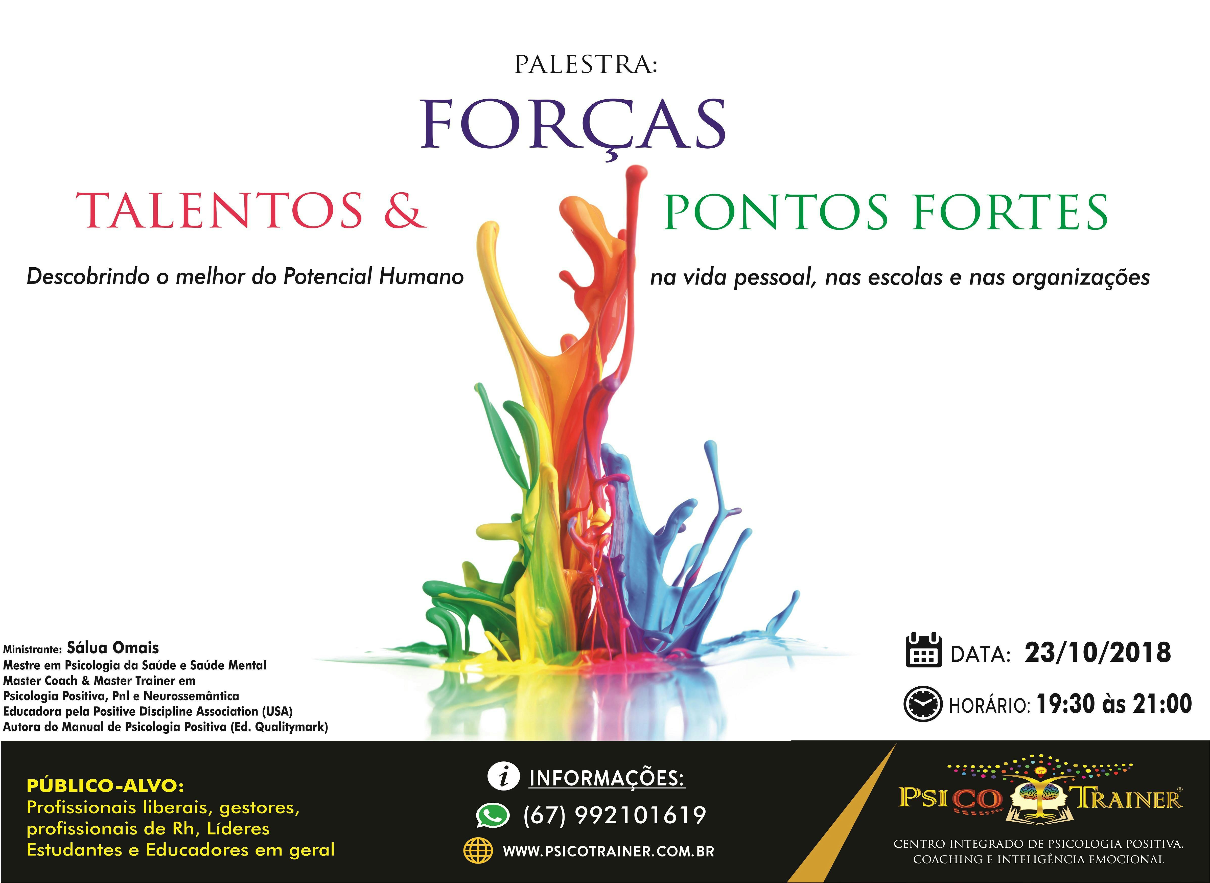 Palestra Forcas Talentos Pontos Fortes 23 Out 18