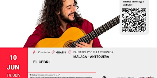 Imagem principal de Concierto de El Cebri - Pause&Play C.C. La Verónica (Antequera)