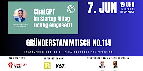 ChatGPT im Startup Alltag einsetzen - StartupDorf Gründerstammtisch No. 114