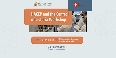 HACCP and the Control of Listeria Workshop July 17, 18 & 19, 2023 primary image
