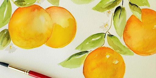 Immagine principale di Watercolor for Beginners: Oranges and Orange Blossoms 