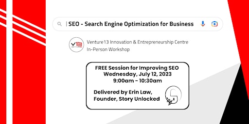 SEO - Search Engine Optimization for Business | Venture13 Workshop primary image