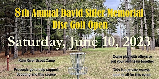 Imagen principal de Disc Golf Open - 8th Annual David Sitler Memorial - Rum River Scout Camp