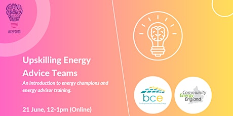 Upskilling Energy Advice Teams - an introduction to Energy Champions and En