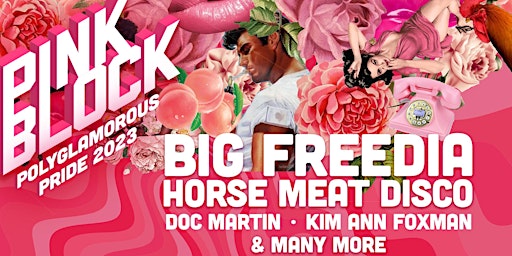 PINK BLOCK - Big Freedia - Horse Meat Disco - Doc Martin - Kim Ann Foxman..  primärbild
